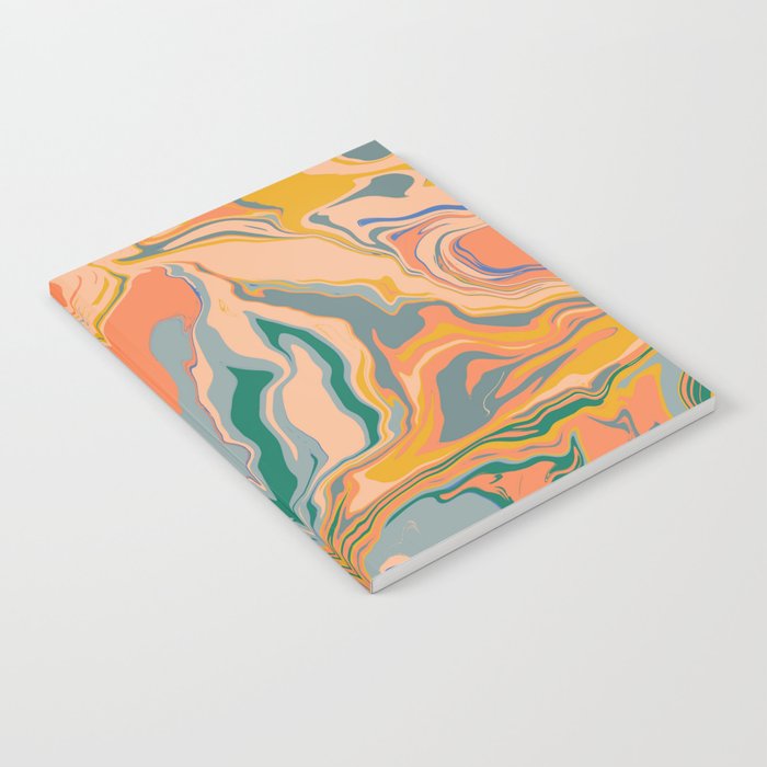 Symmetrical liquify abstract swirl 03 Notebook