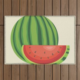 Sliced Watermelon Outdoor Rug