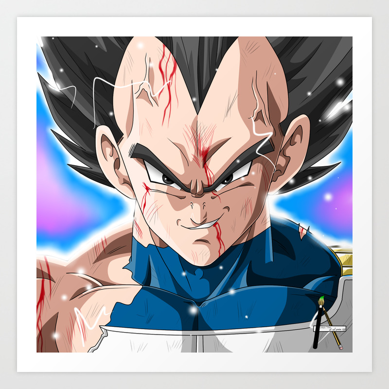 Vegeta False Ultra Instinct Art Print By Andrea93conte Society6