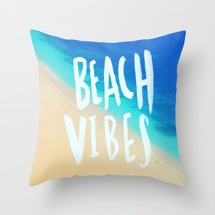 Beach Vibes x Hawaii Throw Pillow