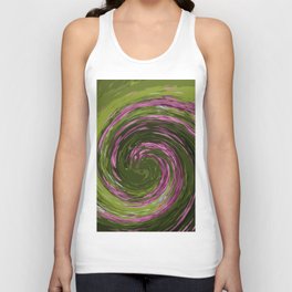 Pink and green wave Unisex Tank Top