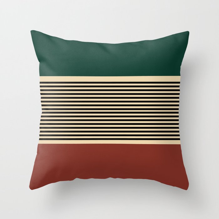 Stripes pattern Vintage 11 Throw Pillow