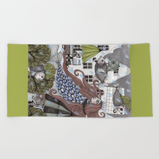 Rainy Days Beach Towel