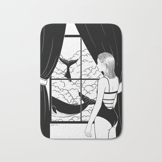 Flying in the ocean, Swimming in the sky Bath Mat