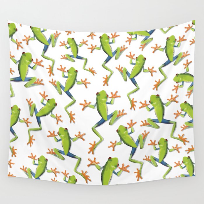 Greenery tree-frog Wall Tapestry