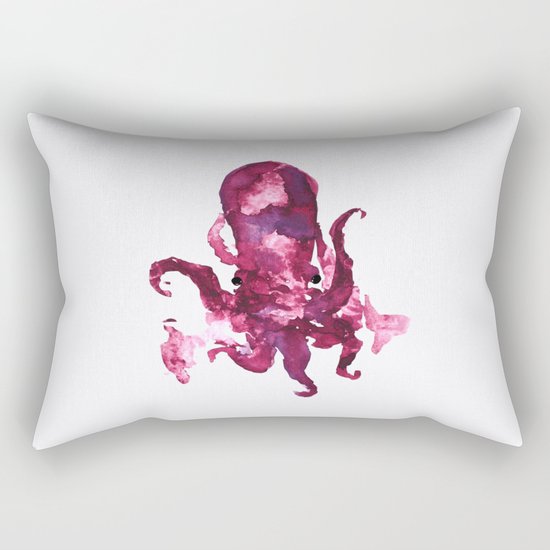 pink octopus Rectangular Pillow