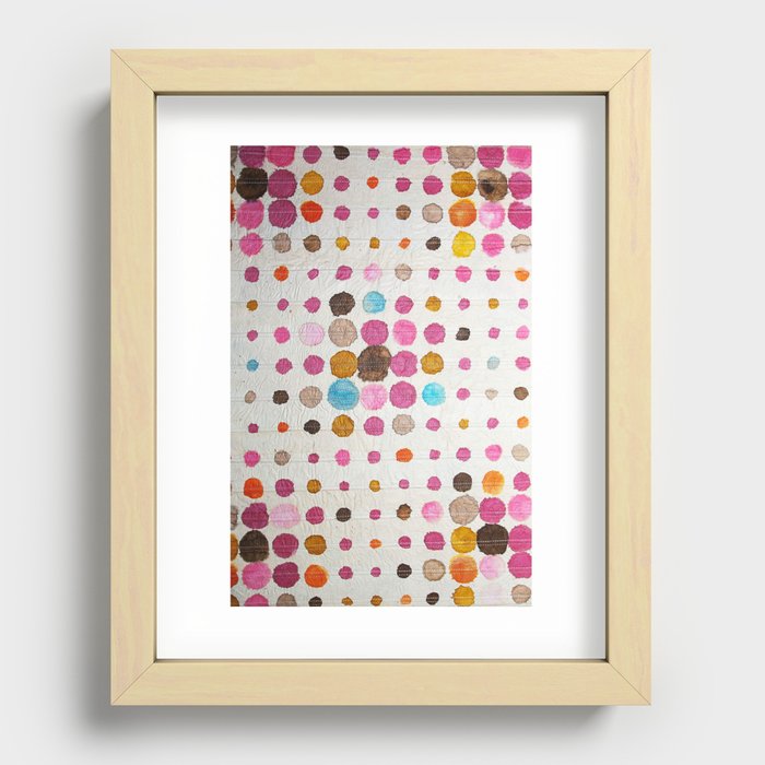 Geometric dots pattern Recessed Framed Print