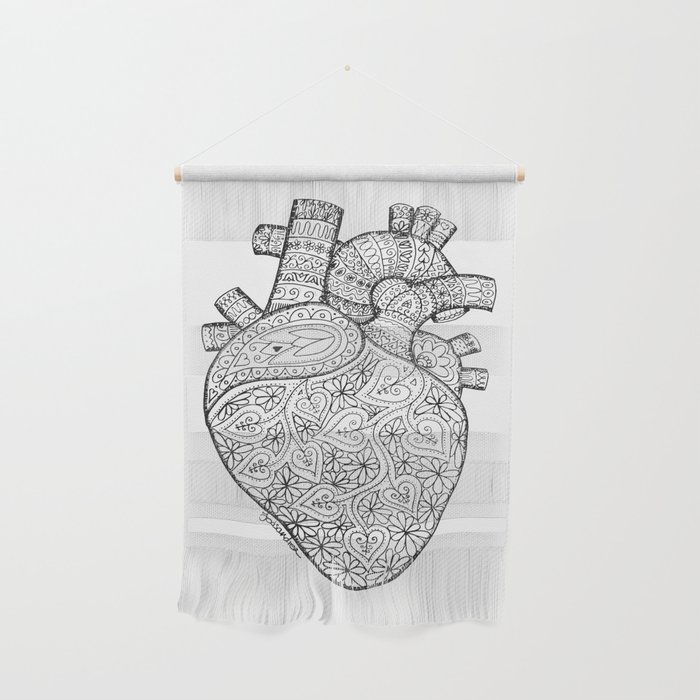 Heart Anatomy organ-mandala Wall Hanging