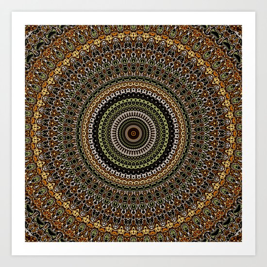 Fractal Kaleido Study 001 in CMR Art Print