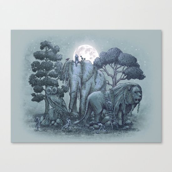 Midnight in the Stone Garden (colour option) Canvas Print