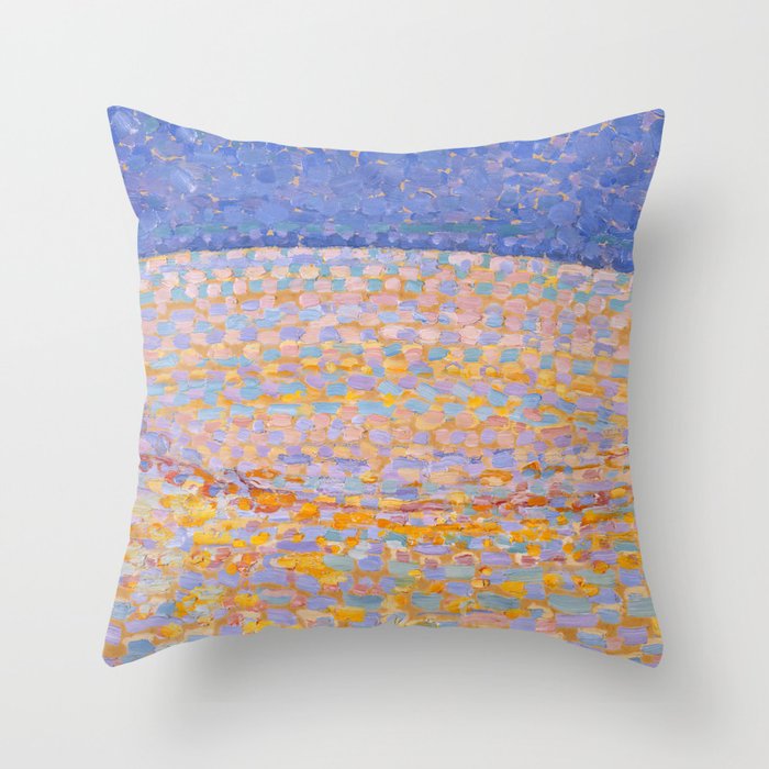 Dune III - Piet Mondrian Throw Pillow