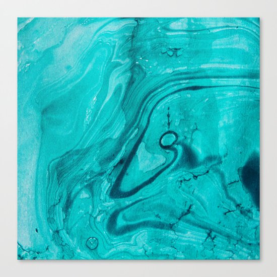 Watercolors teal Canvas Print