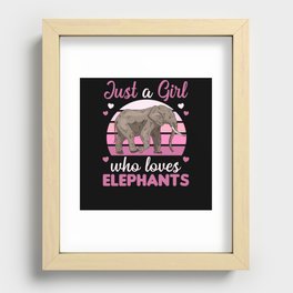 Just A Girl who Loves Elephants Sweet Elephant Recessed Framed Print