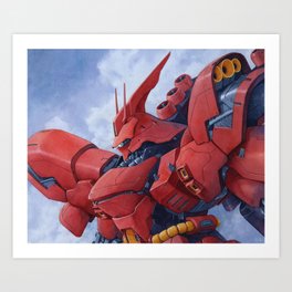 Sazabi watercolor Art Print | Anime, Watercolor, Robot, Mecha, Gunpla, Gundam, Manga, Painting, Sazabi 