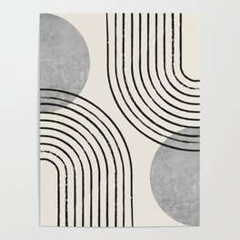 Sun Arch Double - Grey Poster
