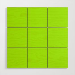 Spring Bud Yellow Green Solid Color Popular Hues Patternless Shades of Lime Collection Hex #a7fc00 Wood Wall Art