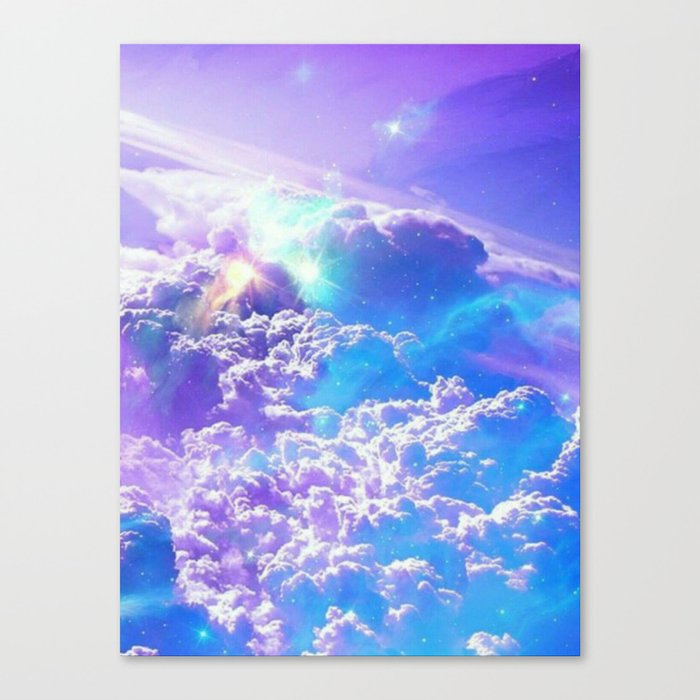 Clouds galaxy sky space wallpapers  Canvas Print