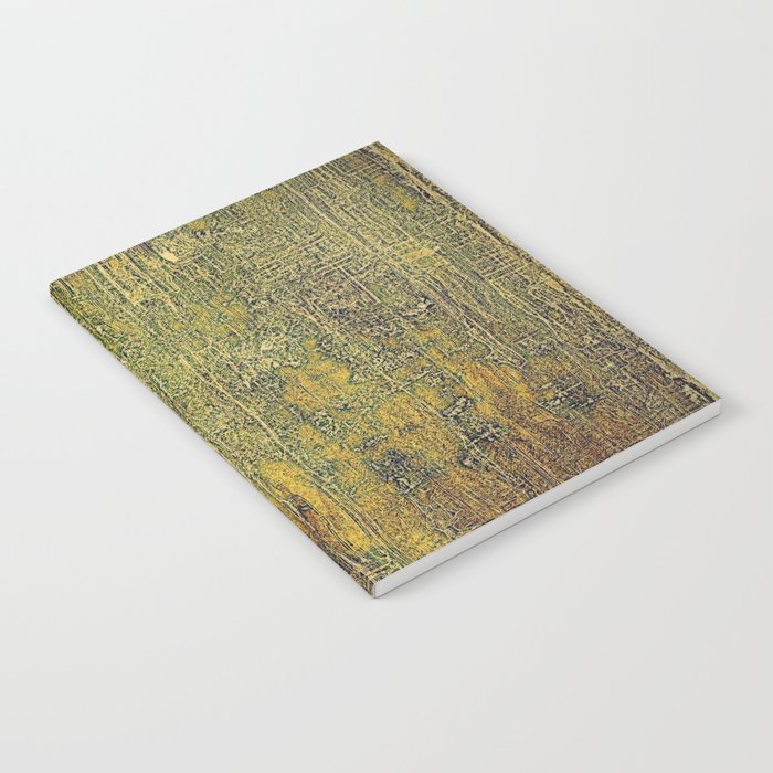 Old grunge background or aged shabby texture with different color patterns: yellow (beige); brown; gray; green Notebook