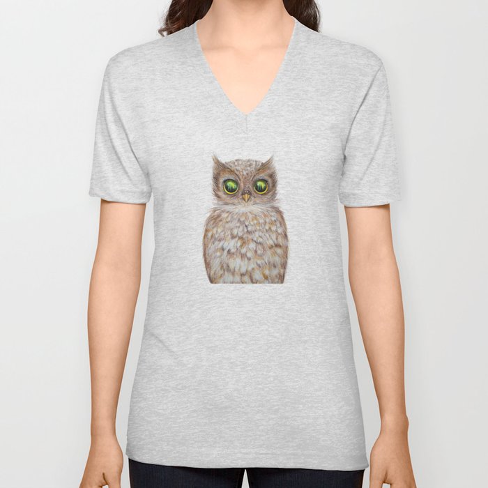 Little Owl V Neck T Shirt