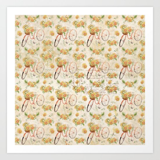 Vintage Sunflowers #11 Art Print