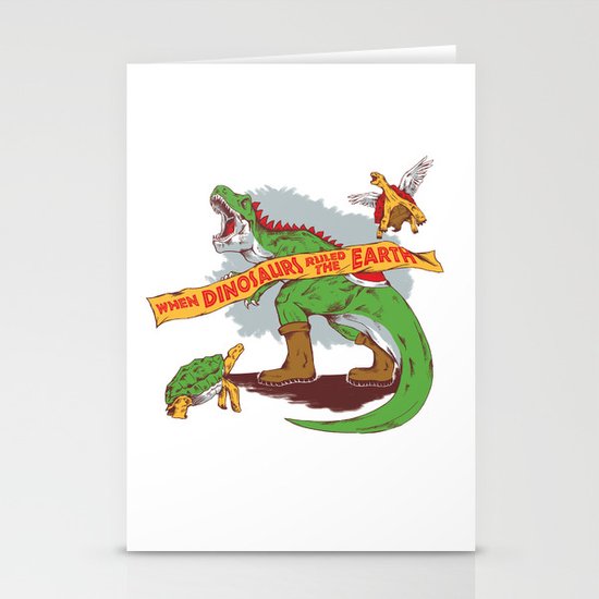 When Dinosaurs ruled the earth Stationery Cards