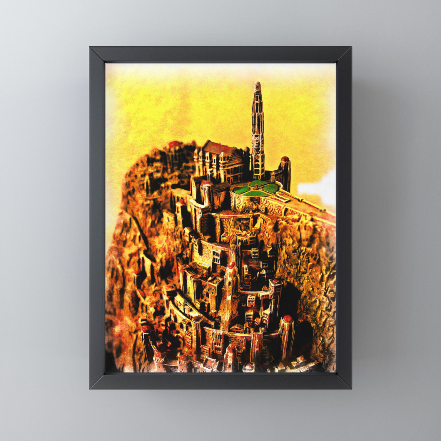 Fantasy Castle Framed Mini Art Print By Allandavisjr