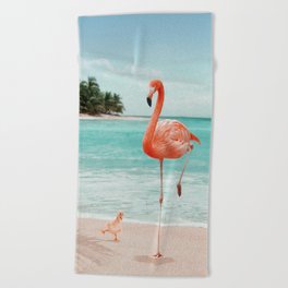 WANNABE FLAMINGO Beach Towel