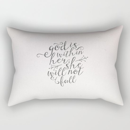 SHE WILL NOT FALL Rectangular Pillow