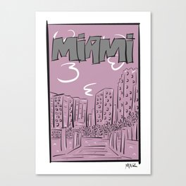 Miami is a beautiful sun city Canvas Print