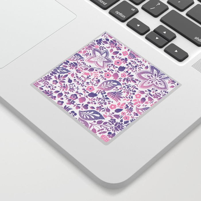 Blossoms and leaves Lilac ´n candy Gradient  Sticker