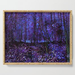 Van Gogh Trees & Underwood Purple Blue Serving Tray