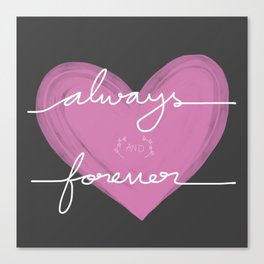 Always and forever heart painting Canvas Print