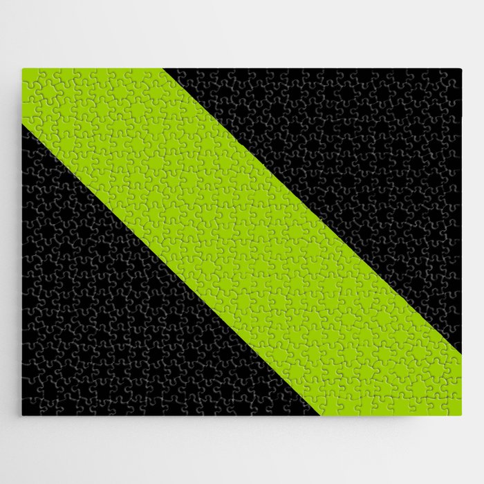 Oblique dark and green Jigsaw Puzzle