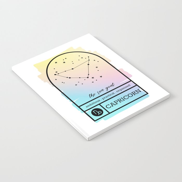 Capricorn Zodiac | Pastel Gradient Notebook