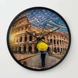 Roman Coliseum, Rome, Italy. Wall Clock