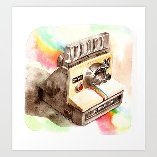 Vintage gadget series: Polaroid SX-70 OneStep camera Art Print