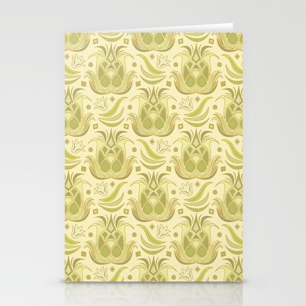 Pineapple Deco // Pastel Lime Stationery Cards