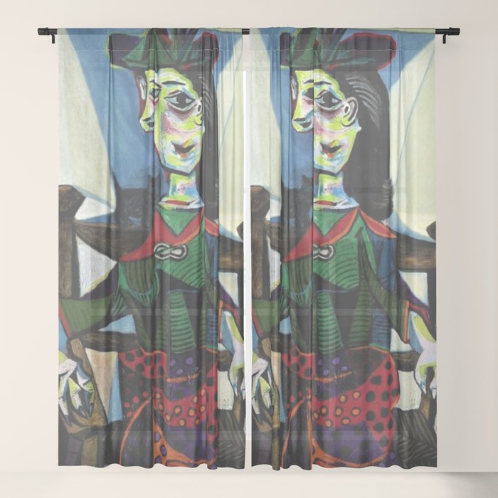 Dora Maar Au Chat By Pablo Picasso Sheer Curtain By Providenceatheneumarts Society6