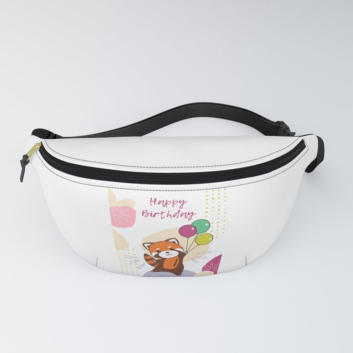 Red Panda Wishes Happy Birthday To You Red Panda Fanny Pack