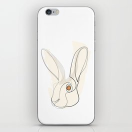 Hare one line iPhone Skin