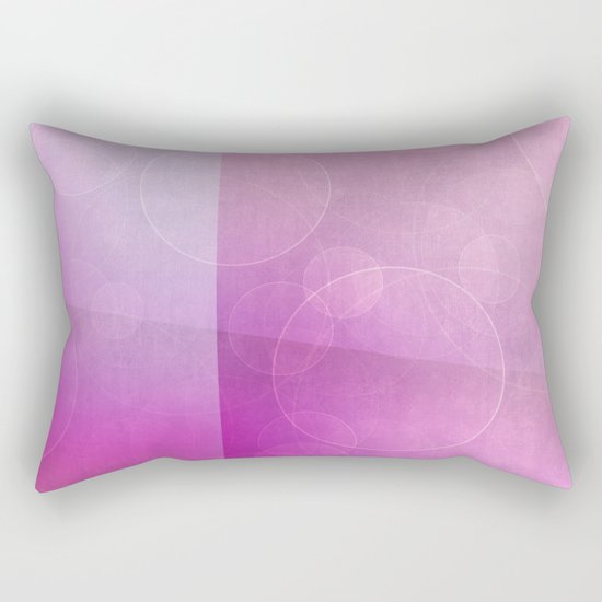 pink abstract circles background Rectangular Pillow