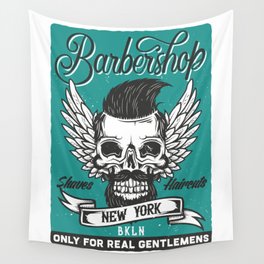 Barber Shop New York Wall Tapestry