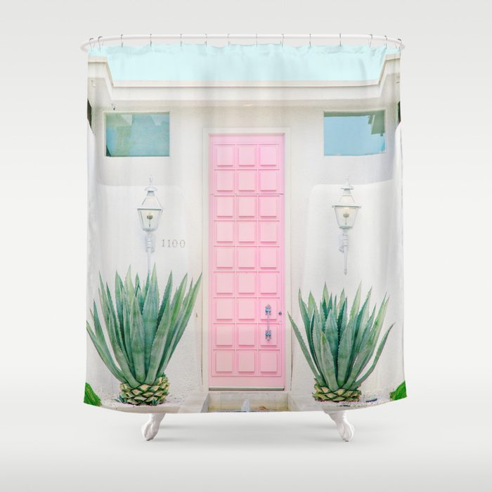 The Pink Door, Palm Springs, California Shower Curtain