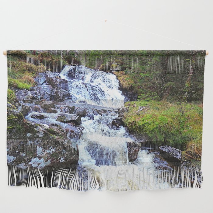 A Scottish Waterfall in Expressive Wall Hanging