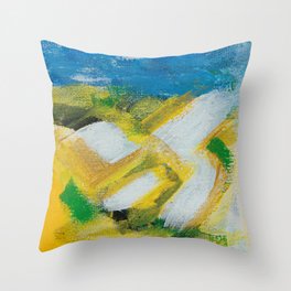 New Surge on Blue Throw Pillow