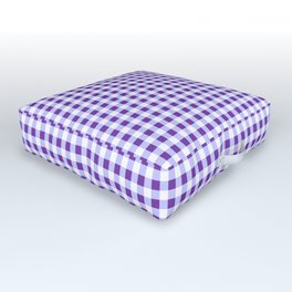 Periwinkle Collection - with Purple Check Pattern Outdoor Floor Cushion