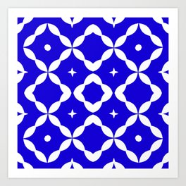Portuguese vintage azulejo tiles. Creative design. Vintage seamless pattern texture. Blue antique background, surface texture.  Art Print | Blue, Design, Arabesque, Abstract, Lisboa, Background, Azulejo, Handdrawn, Illustration, Floor 