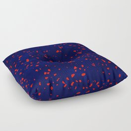Terrazzo memphis blue galaxy orange Floor Pillow