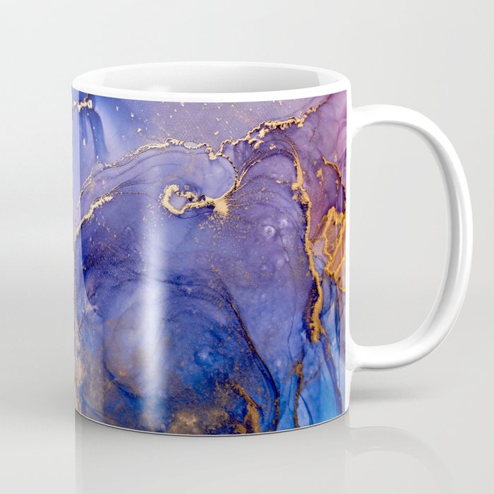 Luxury Gold Abstract Flui Liquid Painting Coffee Mug