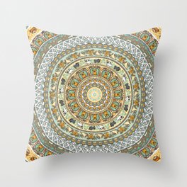 Pug Yoga Medallion Throw Pillow